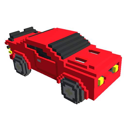 Cars Color by Number Voxel Art