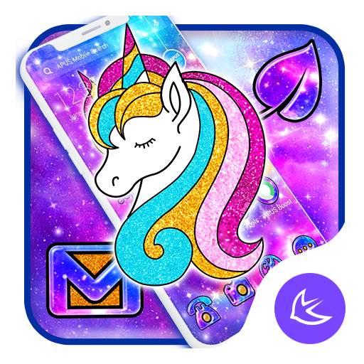 Galaxy Shiny Unicorn APUS Launcher theme