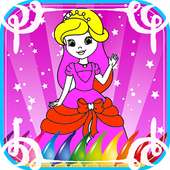 Princess Barbie Coloring/ new