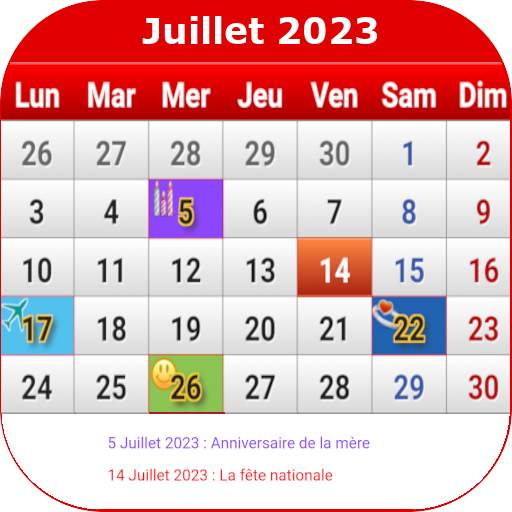 Français Calendrier 2023