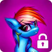 Rainbowdash Pony Phone Lock Pin Password