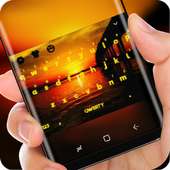 Sunrise Keyboard Gold Scene Theme on 9Apps