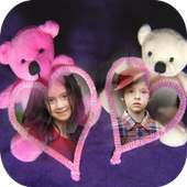 Teddy Bear Dual Photo Frames on 9Apps