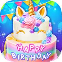 Unicorn Birthday Cake - Happy Birthday on 9Apps