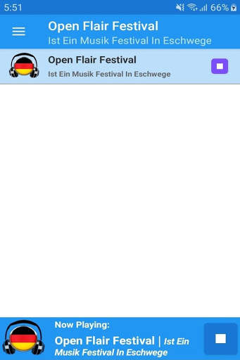 Open Flair Festival Radio App DE Free Online screenshot 2