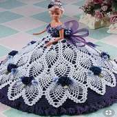 crochet barbie princess gown