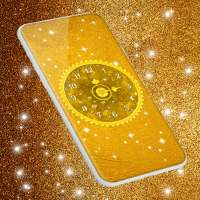 Gold Glitter Clock Wallpaper on 9Apps
