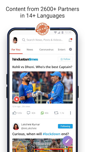 डेलीहंट (न्यूजहंट) - News, Videos, Cricket स्क्रीनशॉट 2