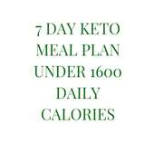 7 Day Keto Meal Plan Under 1600 Daily Calories on 9Apps