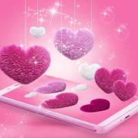 Berbulu jantung Pink Fluffy Love live Wallpaper