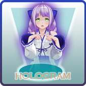 Anime girls hologram