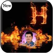 Fire Text Photo Frames Maker on 9Apps
