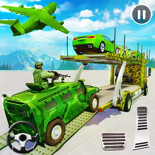 Army Car Transporter 2019 : Airplane Pilot Games