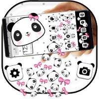 Cute Joyful Panda Bow Gravity Theme