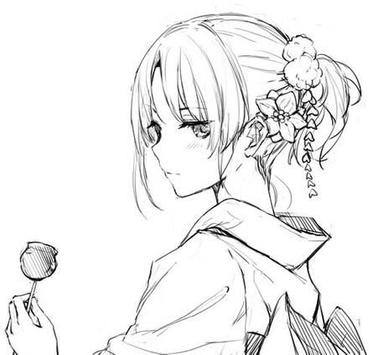 Girl, anime, cute, drawing, japanese, manga, sketch, tukey, HD phone  wallpaper | Peakpx