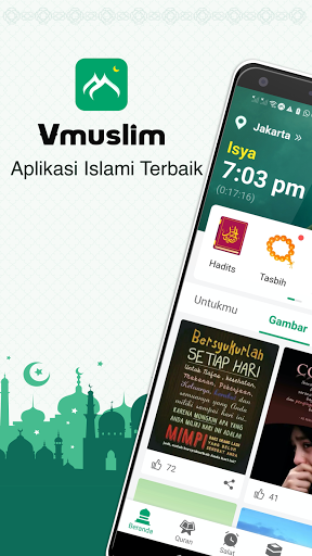 Vmuslim- Waktu Salat Muslim,Adzan,Qur'an&Kiblat screenshot 1