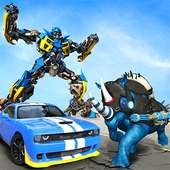 Real Robot Car трансформирующий Wild Rhino Game