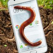 Earthworm in phone slimy joke on 9Apps