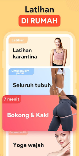 Kebugaran Wanita App - Latihan screenshot 1