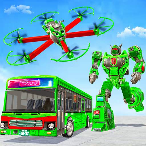 Bus Robot Car Game: Drone Robot Transforming Game