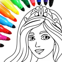 Pintar Princesas da Disney Desenhos animados Video infantil Para meninas  crianças Colorir desenhos 