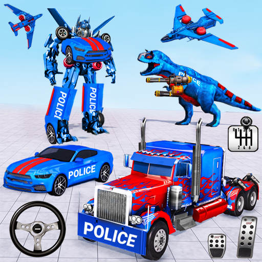 Police Truck Robot Game – Dino