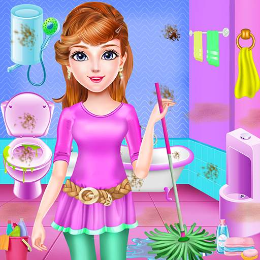 School Girls House Cleaning Games