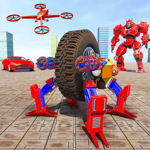 Spider Wheel Robot Game – Drone Robot Car Games 3D