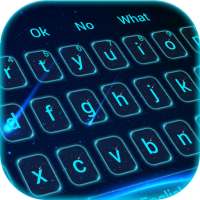 Neon Blue Keyboard Theme on 9Apps