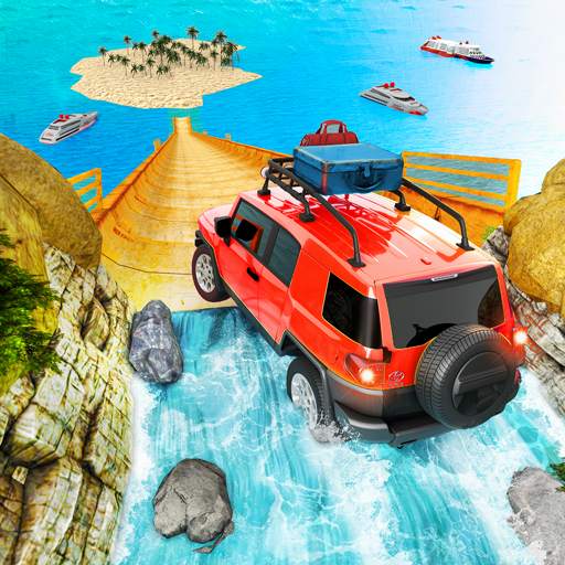 Mega Ramp Jeep Stunts - Offroad Beach Racer