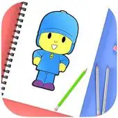 COMO DESENHAR O POCOYO, CÓMO DIBUJAR POCOYO, HOW TO DRAW POCOYO, POCOYO