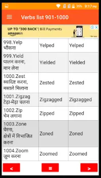 Téléchargement De L'Application Verbs Forms List With Hindi Meaning 2023 -  Gratuit - 9Apps