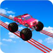 Monster Truck Drive On Impossible Track