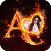 Fire Text Photo Editor frame