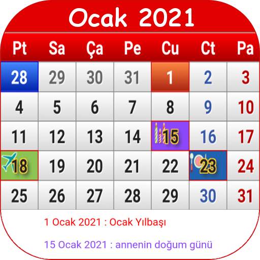 Türkiye Takvimi 2021