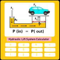 Pascal's Principle Hydraulic Lift SystemCalculator on 9Apps