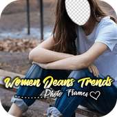 Women Jeans Trends Photo Frame on 9Apps