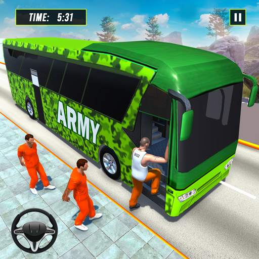 Offroad US Army Transport Prisoners Bus Driving