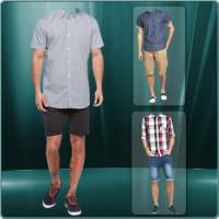 Men Short Shirt Photo Suit - man casual shirt on 9Apps