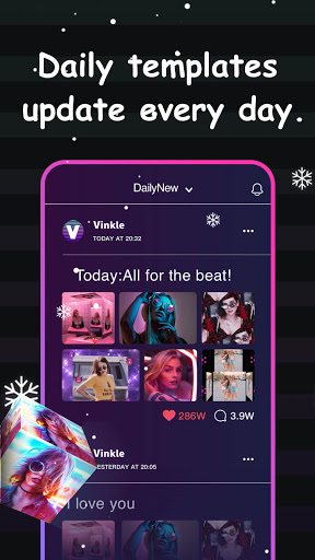 Vinkle – সংগীত ভিডিও সম্পাদক, যাদু প্রভাবসমূহ screenshot 2