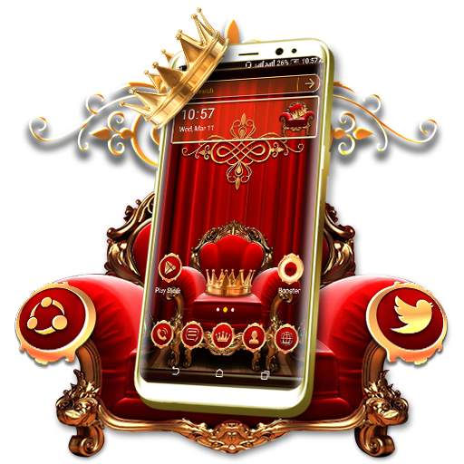 Royal Golden Crown Launcher Theme