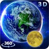 3D Earth & Moon Live Wallpaper 3D Parallax Theme on 9Apps