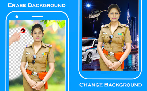 Women police suit photo editor screenshot 2