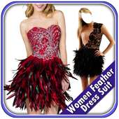 Women Feather Dress Suit on 9Apps