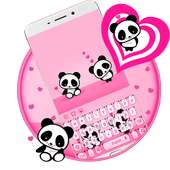 प्यारा पांडा कीबोर्ड प्यार