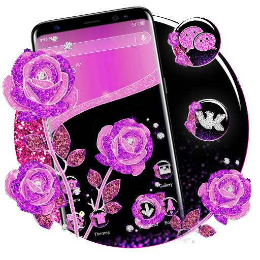 Purple Rose Launcher Themes