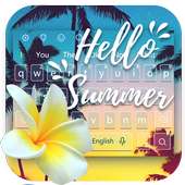 Tropical Summer SMS Keyboard Theme on 9Apps