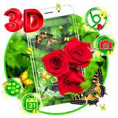 3D Rose Parallax Launcher Theme🌹