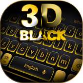 3D الأسود موضوع لوحة المفاتيح