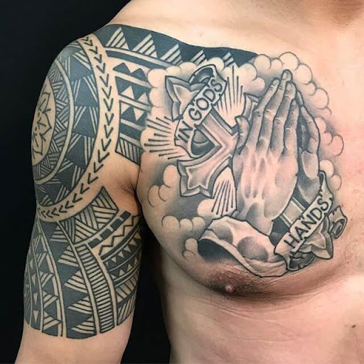77 Elegant Praying Hands Tattoos On Back  Tattoo Designs  TattoosBagcom